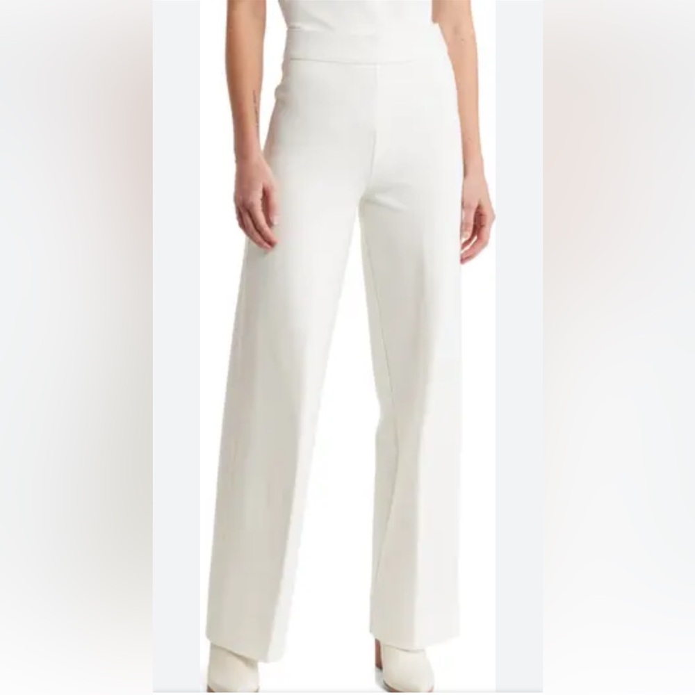 NWT $225 Rag & Bone Ivory Irina Ponte Wide leg Pants Size XXS - Picture 1 of 13